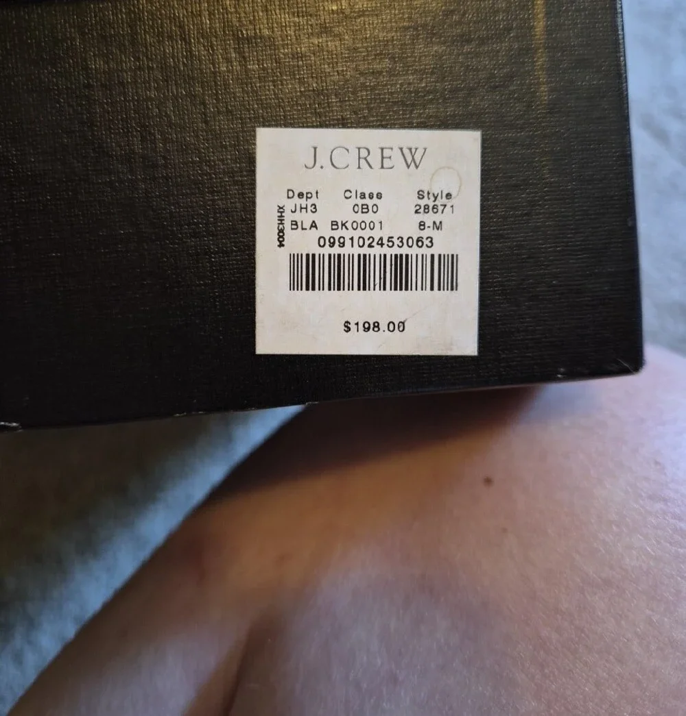 EuC J. Crew Black Suede Lace-Up Wedge Ankle Boots SZ 8